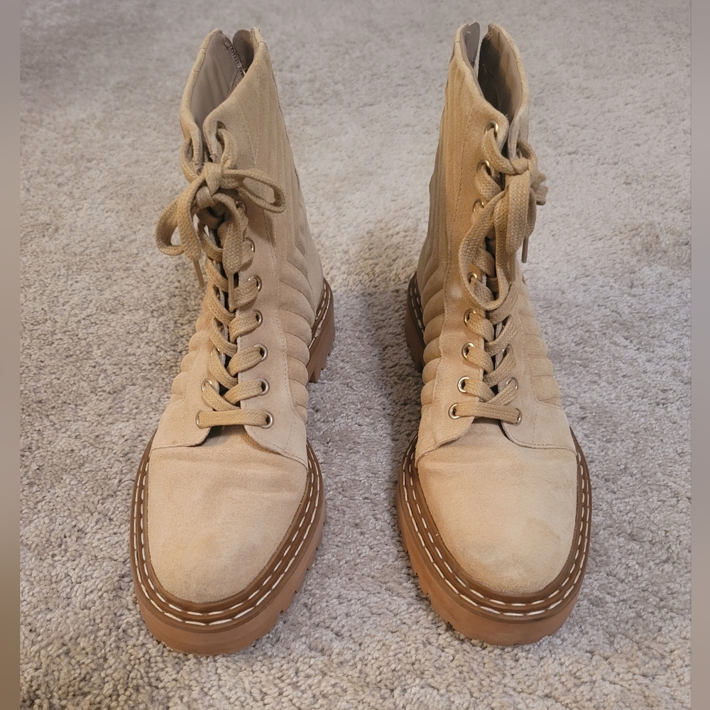 Vince Camuto Suede Combat Boots